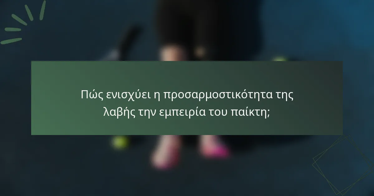 Πώς ενισχύει η προσαρμοστικότητα της λαβής την εμπειρία του παίκτη;